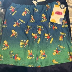 The Simpsons Skateboard Swim Trunks
